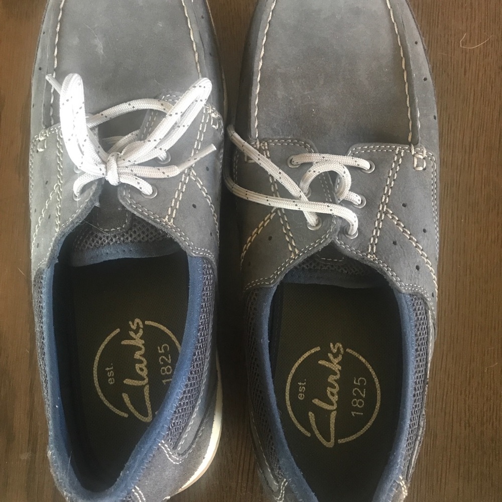 Clark gray shoes